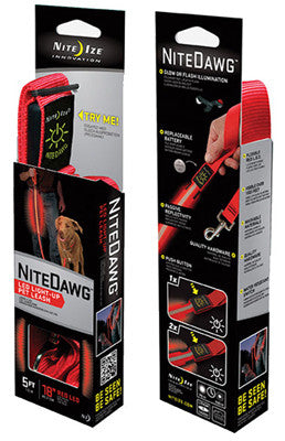 Nite Dawg - 5' Red LED Dog Leash