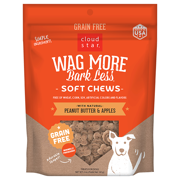 CS Wag More Bark Less GF Soft & Chewy Dog Treats: Peanut Butter & Apples