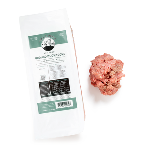 Oma's Pride Ground Duck Meat & Bone  10LB CASE = 10/1LB PACKS