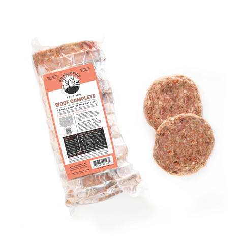 Woof Complete Canine Lamb Patties small or large cases