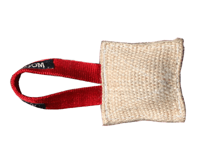 Jute Pocket 3.5x3.5 Mini Tug W/ Squeaker