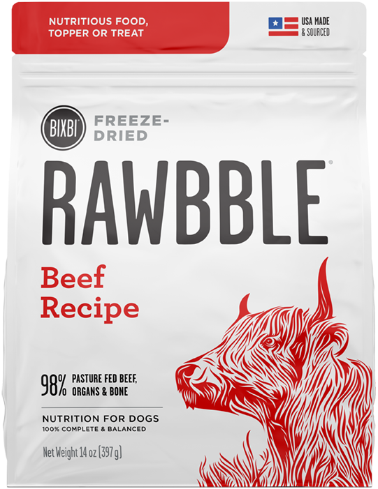 Bixbi Rawbble Freeze Dried Beef Dog Food