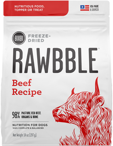 Bixbi Rawbble Freeze Dried Beef Dog Food