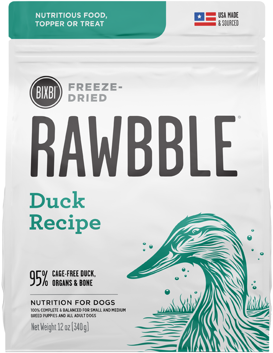 Bixbi Rawbble Freeze Dried Duck Dog Food