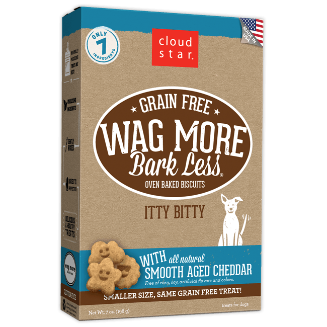 Wag More Bark Less Oven-Baked Grain Free Itty Bitty: Smooth Aged Cheddar