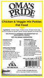 Chicken & Veggies - 4oz Patties 10 lb box  approx (40)