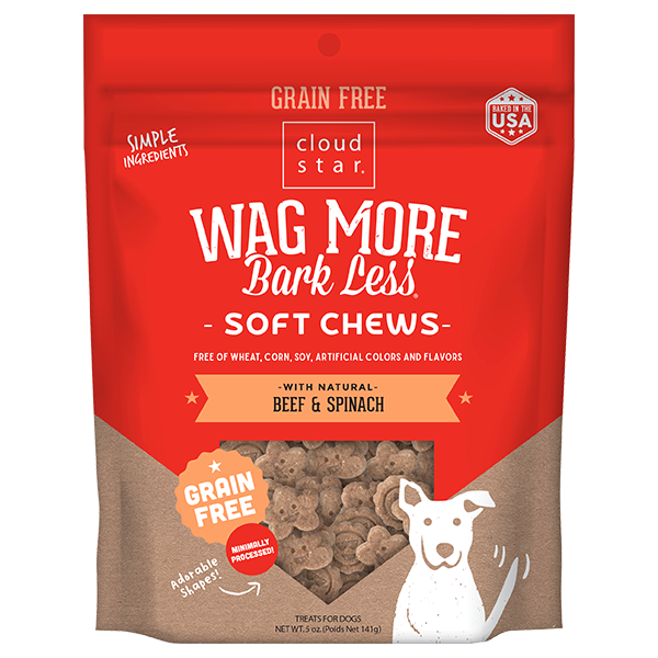 CS Wag More Bark Less GF Soft & Chewy Dog Treats: Beef & Spinach