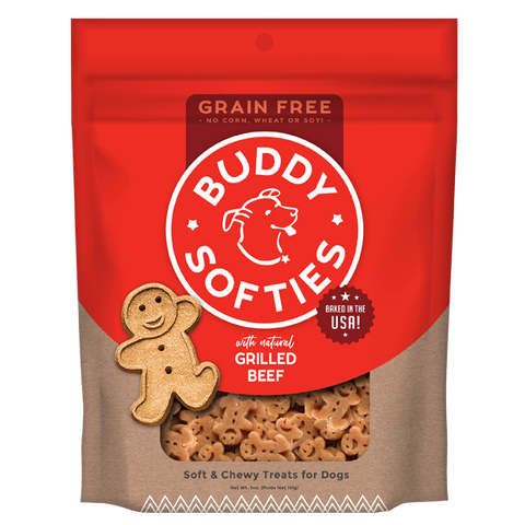 Buddy Biscuits Grain Free - Soft & Chewy Treats Grilled Beef