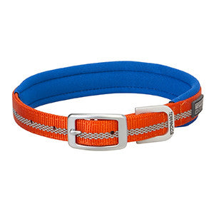 Reflective Lined Dog Collar Orange Terrain